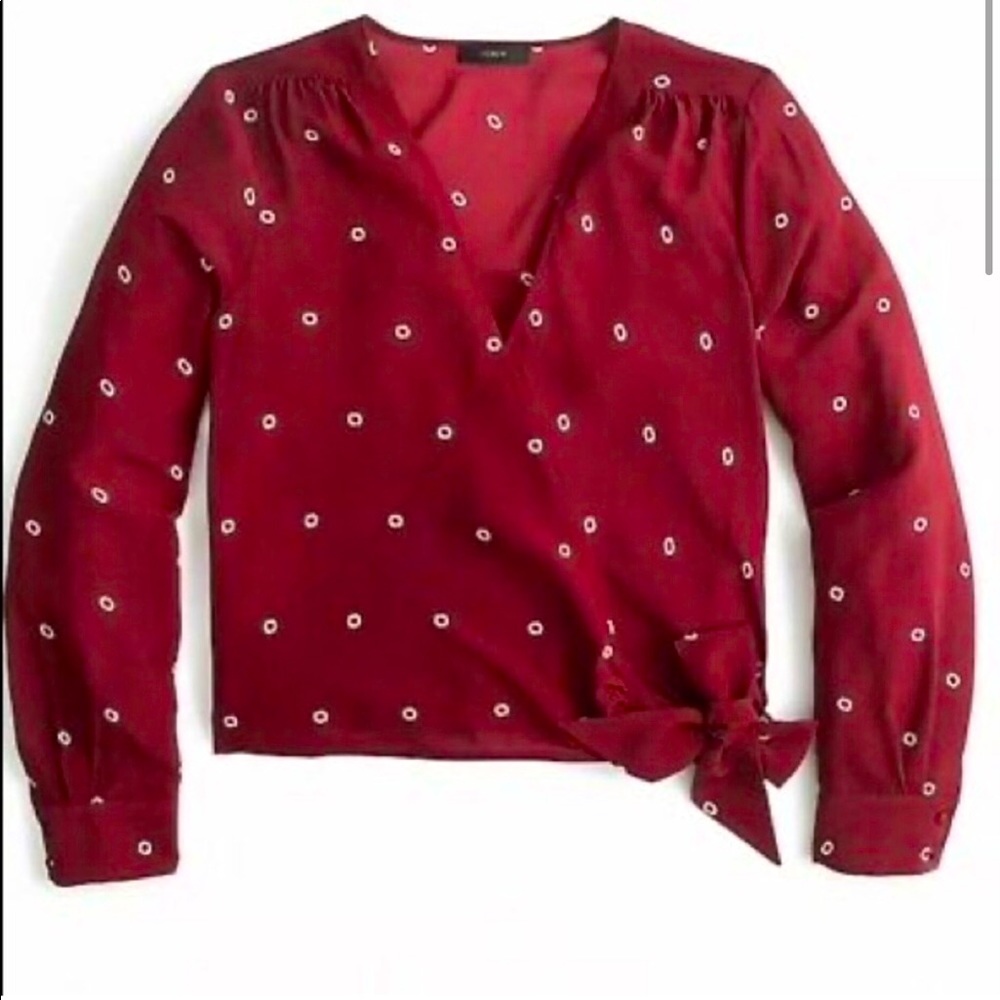 J CREW - Silk Wrap Shirt